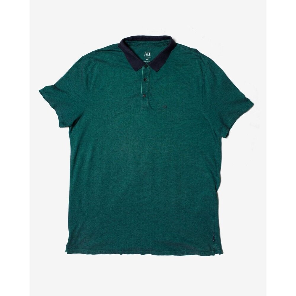 AX Armani Exchange Mens Polo Shirt XXL Short Sleeve Green